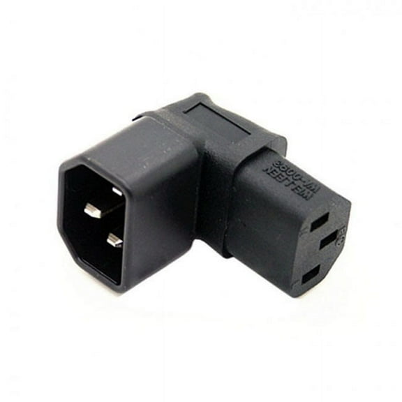 Xiwai Adapter IEC Male C14 to Up Direction Right Angled 90 Degree IEC Female C13 Power Extension Adapter