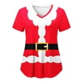 thumbnail image 1 of Tops de Enfermería de Navidad para mujer, uniforme de trabajo, Blusa de manga corta con cuello en V, ropa de enfermería, uniforme de túnica para enfermeras, 1 of 5