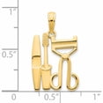 thumbnail image 3 of 14K Yellow Gold Cosmetics Pendant (19 X 14) Made In United States -Jewelry By Sweet Pea, 3 of 7