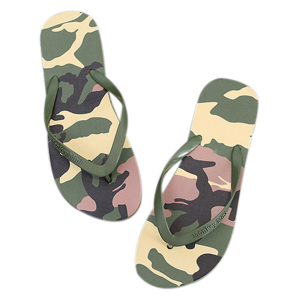 camouflage flip flops womens