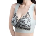 thumbnail image 2 of Elvqul Womens Bras $5 Bralette Lace Full Coverage Push up Sky Blue Daily Bra, 2 of 4