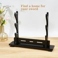 thumbnail image 5 of 3-Tier Stand Katana Stand 39.5x8.9x31.5cm Wooden Katana Holder Black Swords Display Holder Wood Swords Racks for Home Decor Collectors Men Husband Gift, 5 of 8
