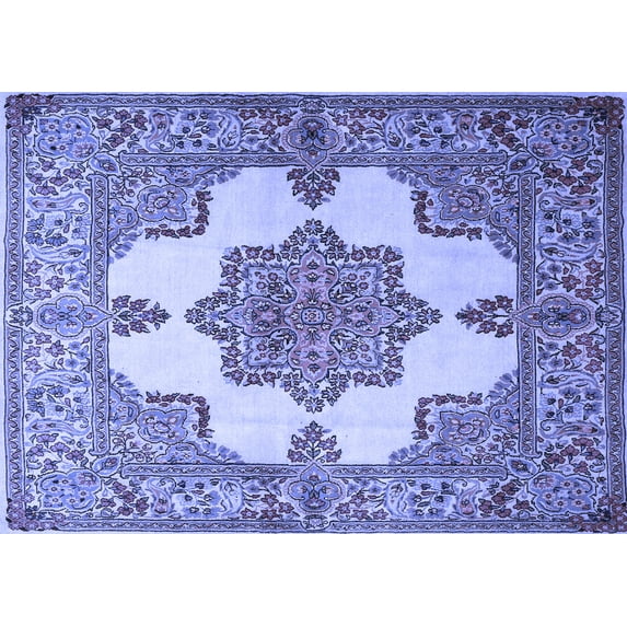 Ahgly Company Indoor Rectangle Persian Blue Traditional Area Rugs, 6' x 9'