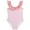Pink-a, variant on Girl Swimsuit Bathing Suits Multicolor Cut Out Bikini Scoop Neck Swimsuit Bathing Suit Beach Summer Swimwear for Little Girls Teen Size 5-6