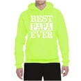 thumbnail image 2 of Wild Bobby, Best Papa Ever, Father's Day, Unisex Graphic Hoodie Sweatshirt, Safety Green, XX-Large, 2 of 4