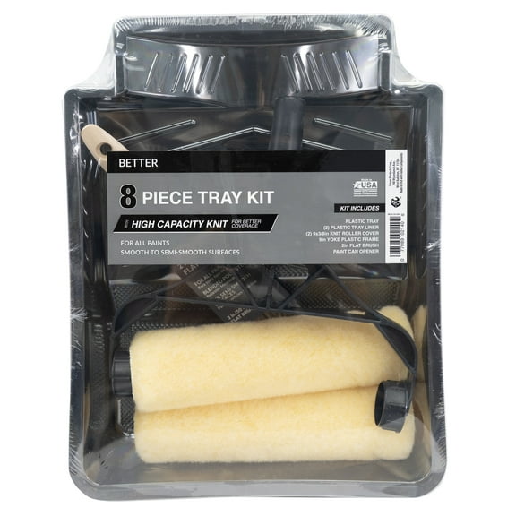 BETTER 8-Piece High Density Knit Paint Tray Kit