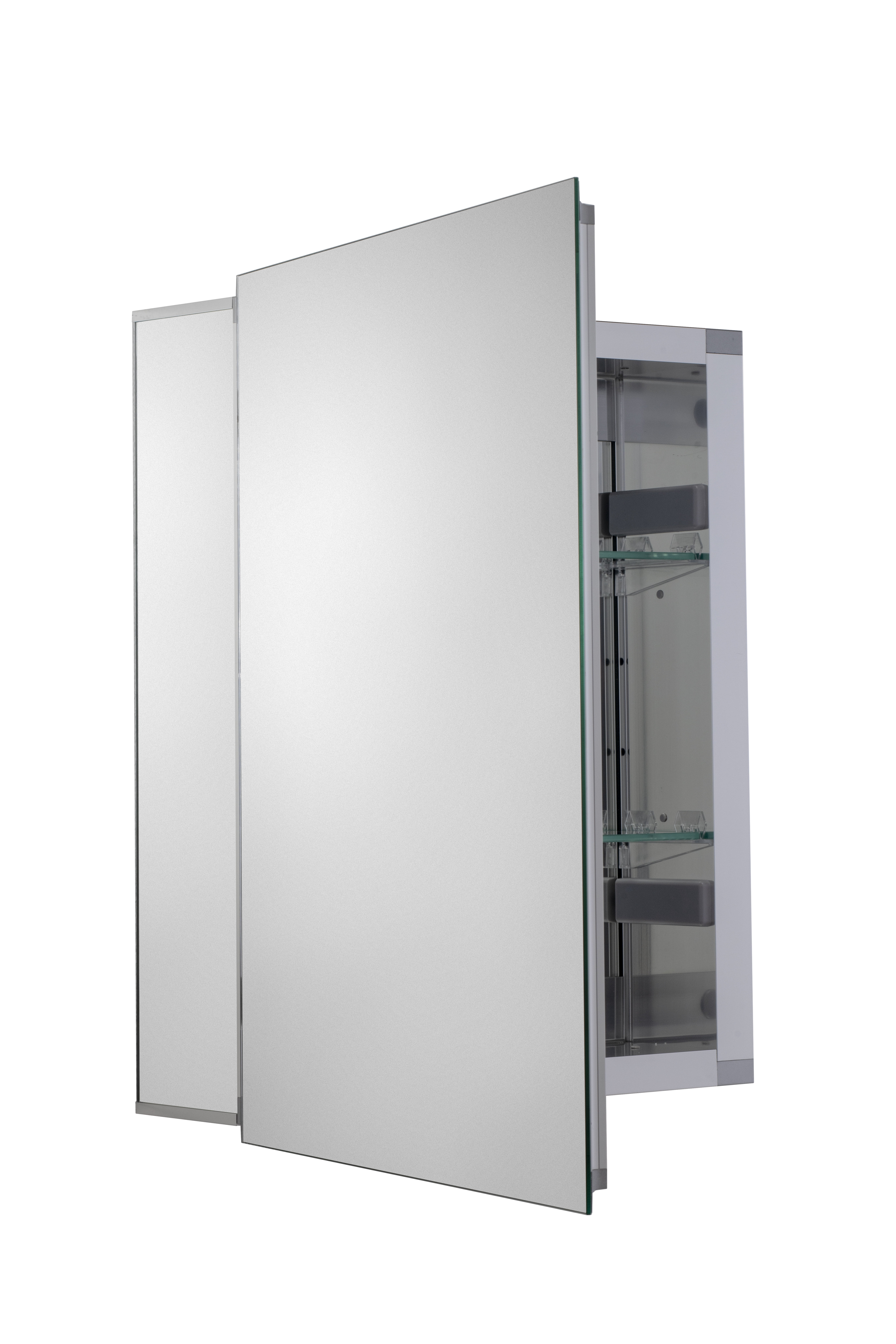 Croydex Hayward Single Door Aluminium Medicine Cabinet with Mirror, Silver (16X20in)