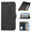 Black, variant on Compatible with phone case wallet case and wristband protection flip credit card holder phone case, suitable for Samsung NOTE 10 LITE embossed pattern phone case