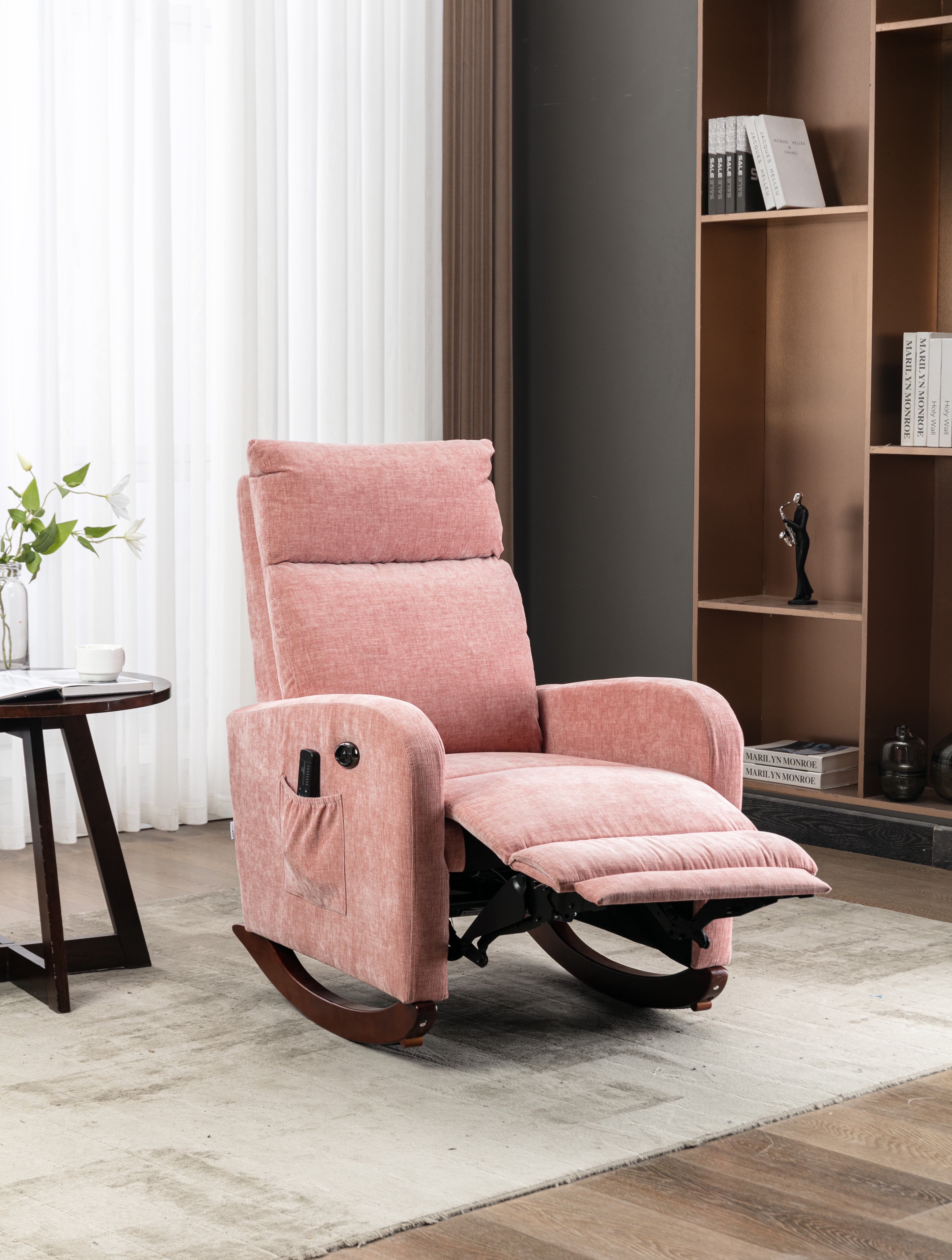 Massage Rocking Chair with Adjustable Modes, Modern Upholstered