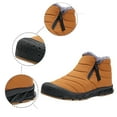 thumbnail image 5 of CHENge Mens Snow Boots Size 7 Ankle-High Pointed Toe Insulated Lined Fashion Comfort Elastic Walking Shoes(Coffee,9.5), 5 of 7