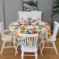 thumbnail image 2 of Pioneer Flower Round Tablecloth 60" X 60",Wrinkle Wipeable Table Cloth for Kitchen Dining Room Picnic Patio Party, 2 of 6