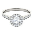 thumbnail image 2 of Aonejewelry 0.75 Ct. Ttw Halo Diamond Wedding Engagement Ring In 14k Solid White Gold, 2 of 4