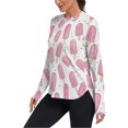 thumbnail image 2 of FORMRS Womens Long Sleeve Shirts UPF 50+ Sun Protection Quick Dry Fishing Hiking Tops, Size S-2XL, Pink Popsicle Pattern, 2 of 8