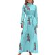 thumbnail image 1 of Libélula de neón - Vestido largo turquesa ropa de mujer vestidos de verano vestidos de moda para mujer, 1 of 4