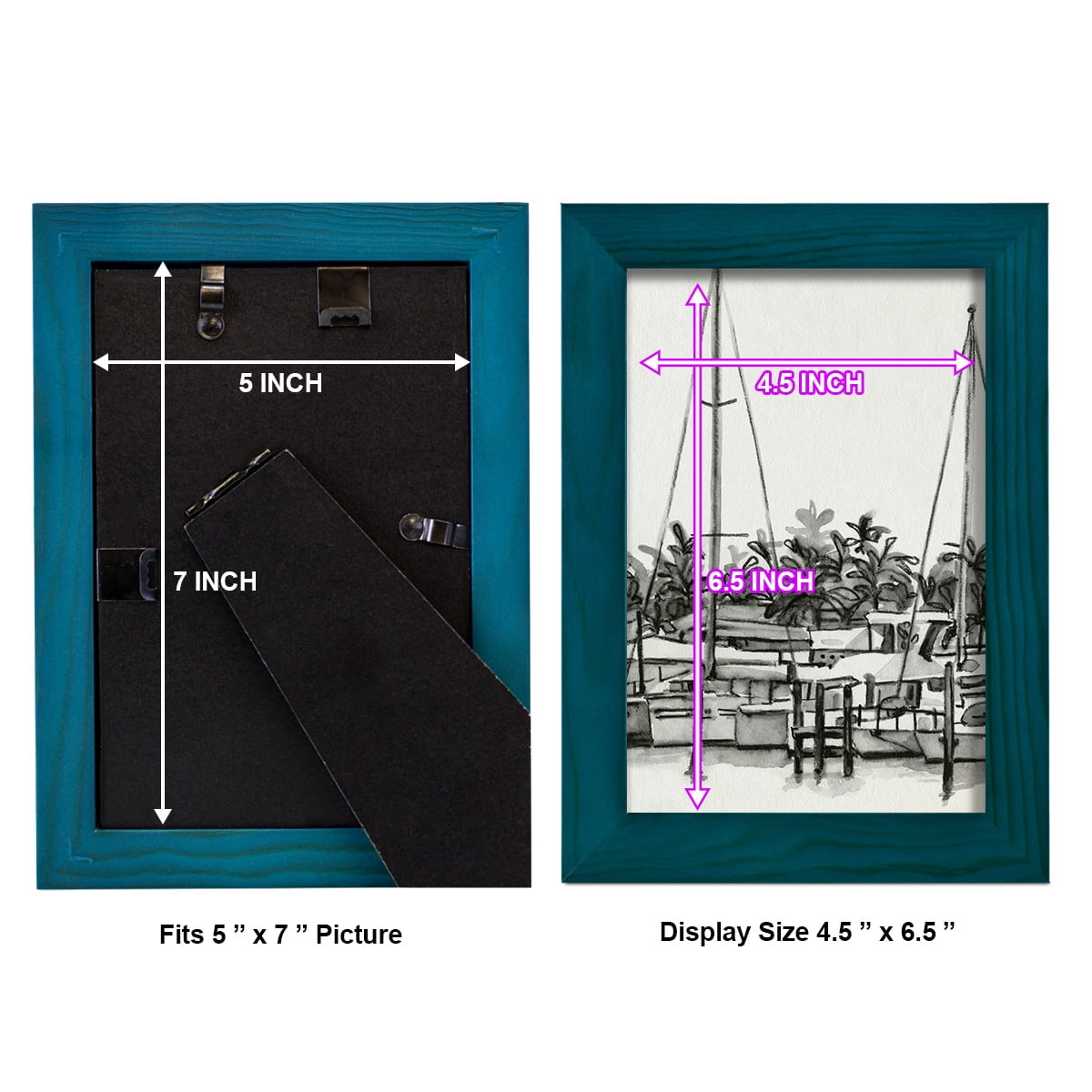 Neutral Tropics II - Framed Print w/glass - Ocean Blue