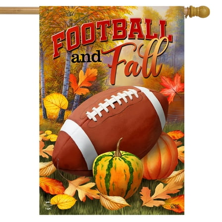 Briarwood Lane Fall And Football House Flag