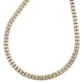 thumbnail image 3 of 10K Yellow Gold Two Tone 4mm Diamond Cut Ice Chain Bead Necklace 28 Inches, 3 of 7