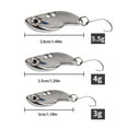 thumbnail image 2 of Toystoory Kit de cucharas para trucha, aparejos de pesca Wobbler, señuelo de pesca, cebo de Crankbait de un solo gancho, cebos de hundimiento Pescar Plata 5.5g, 2 of 6