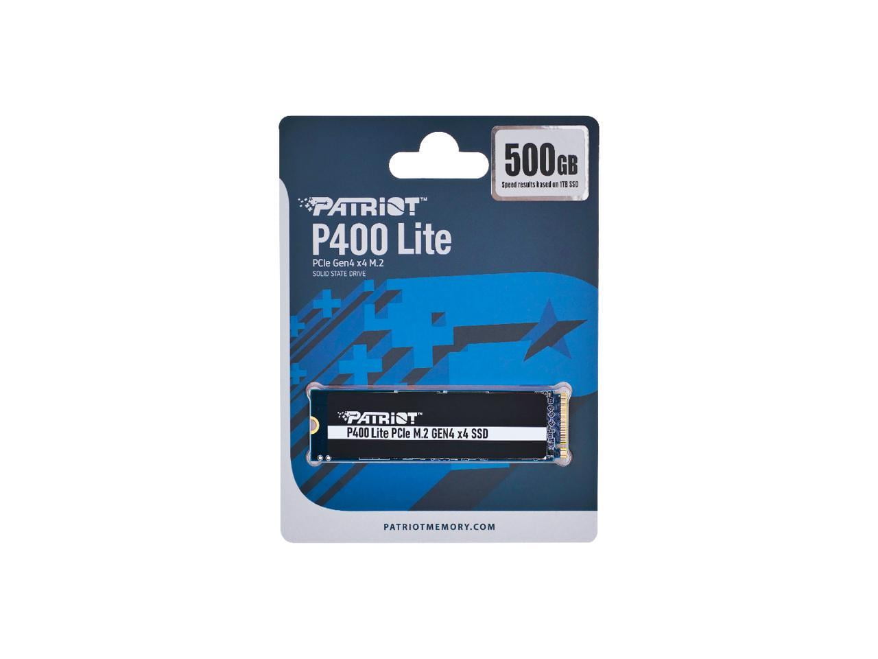 Patriot P400 Lite 500GB Internal SSD - NVMe PCIe Gen 4x4 - M.2 2280 - Solid State Drive - P400LP500GM28H