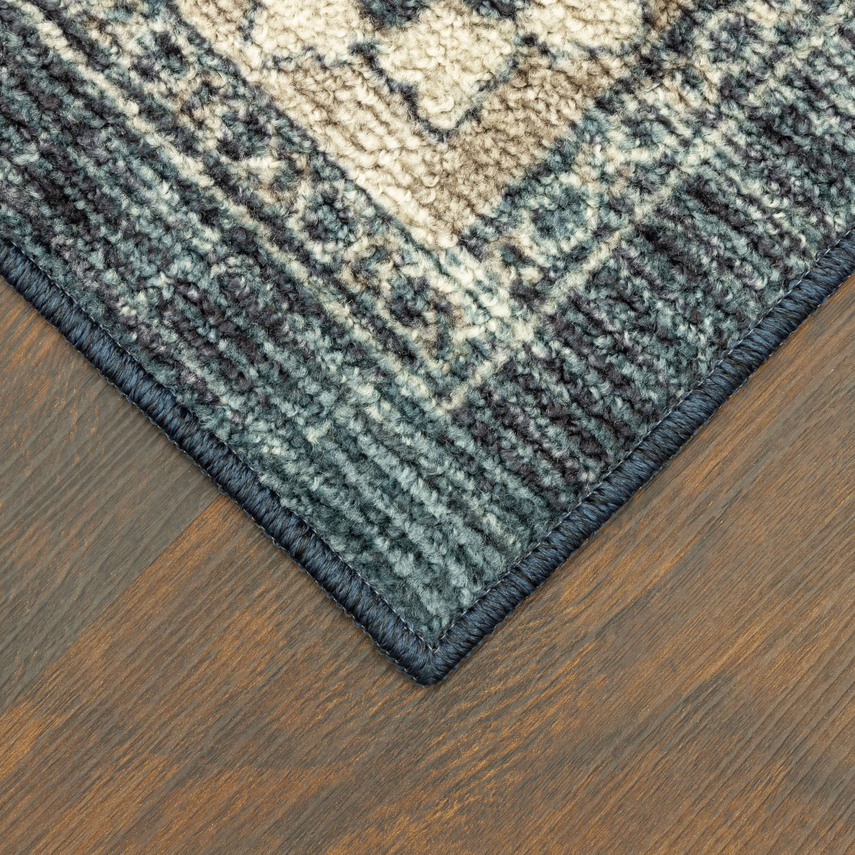 Mainstays Distressed Vintage Blue Persian Indoor Runner Rug, 2'x6'