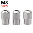 thumbnail image 1 of 3Pcs M8X0.75 Chuck Nut Collet Thread Easy Install Fastening Chuck Nut Electric Grinder Accessories Rotary Tool, 1 of 9