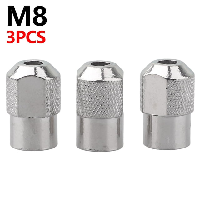 3Pcs M8X0.75 Chuck Nut Collet Thread Easy Install Fastening Chuck Nut Electric Grinder Accessories Rotary Tool