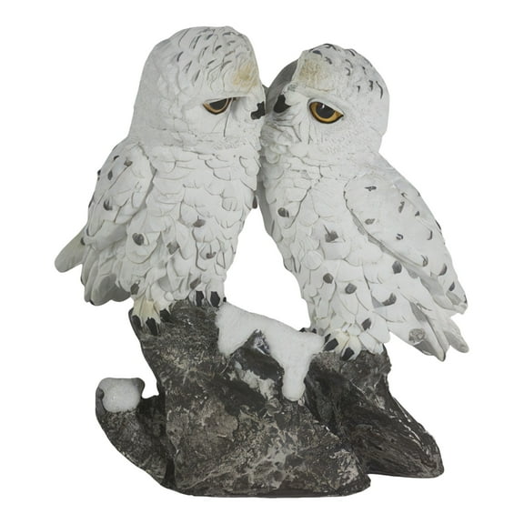 FC Design 6"H Snow Owl Kissing Figurine Statue Sculpture Ornament Decoration Home/Room Decor and Unique Gift Ideas for Housewarming, Holidays and Birthdays