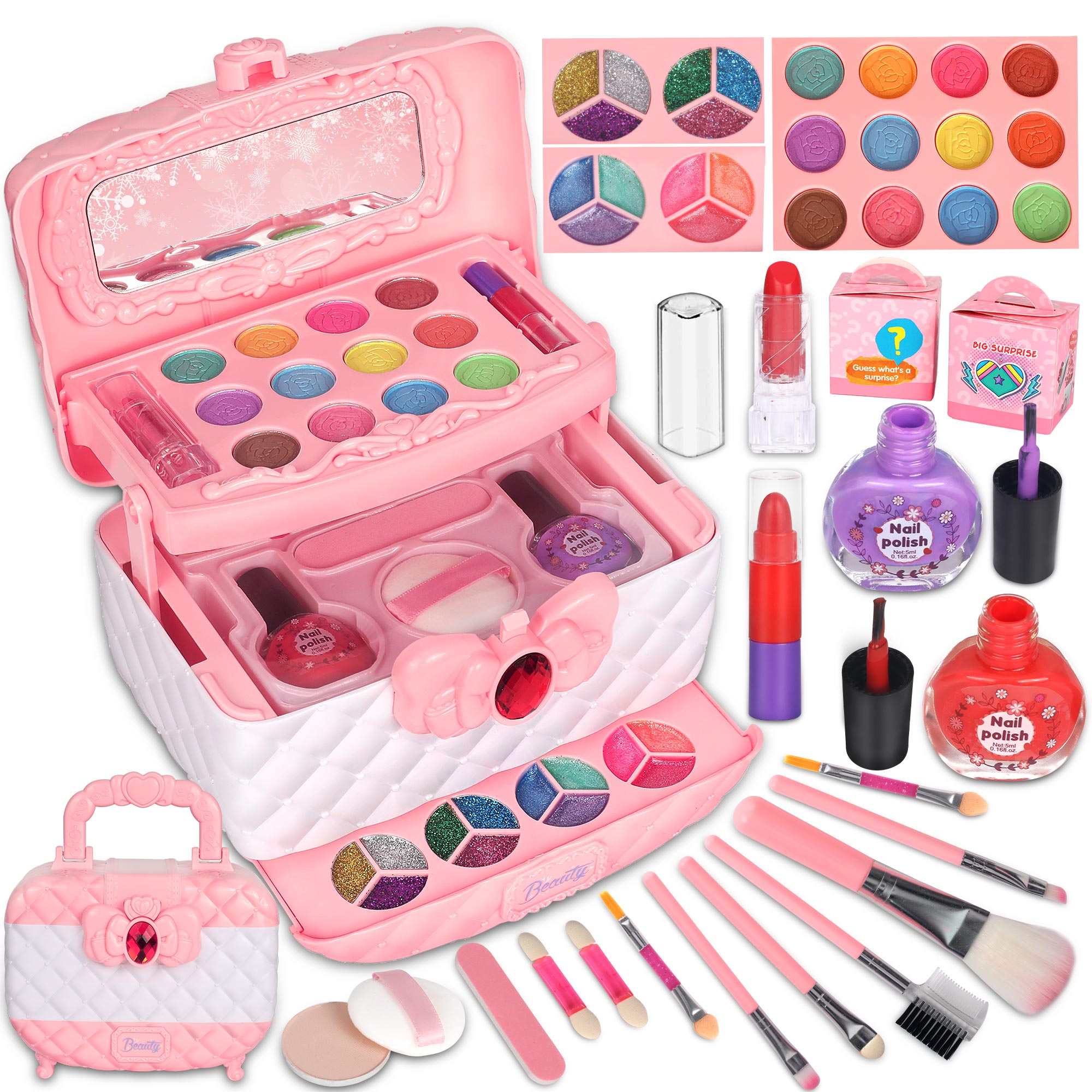 Kids Makeup Kit for Girl Washable Make up Kits for Girls Real Girls 