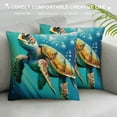 thumbnail image 3 of COMIO  Ocean Theme Sea Creature Beach Turtle Decorative Throw Pillow Case Cover, 3 of 5