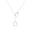 Steel color, variant on Giaone Double Horse Stirrup Lariat Necklace Delicate Collarbone Chain Charm For Women
