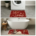 thumbnail image 6 of Christmas Kitchen Rugs Set of 2, Let It Snow Snowman Kitchen Mats Indoor Home Decor 17x29 & 17x47 inch, 6 of 7