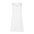 thumbnail image 3 of Meichang Womens Eyelet Dresses O Ring Shoulder Scoop Eyelet Dresses Solid Loose Fit Sleeveless Mini Dresses Summer Casual Work Dresses Sundresses White XXL, 3 of 5