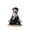 Black, variant on ABCISI Meditating Chinese Snake Figurine, 12 cm Resin Zodiac Snake Statue in Traditional Black Robe, Zen Spiritual Ornament for Desk, Yoga Room, Meditation Space, Home and Office