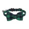 thumbnail image 1 of Collar navideño para perros y gatos con pajarita, collar para perros a cuadros suave y cómodo con pajarita linda para perros pequeños, 1 of 5