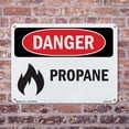 thumbnail image 5 of Propane OSHA Danger Rigid Plastic Sign 24 Inch x 18 Inch - 10 Pack, 5 of 8