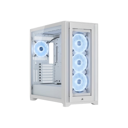 中古未使用品 PCケース CORSAIR iCUE 5000X RGB QL True White CS8342 CC-9011233-WW ミッドタワー ATX ケース