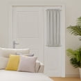 thumbnail image 5 of ZOPZO Room Darkening Blackout Door Curtain, Dual Rod Pocket Tieback Panel for Glass Doors, 25W x 40L Inch, Light Beige, 1 Panel, 5 of 8