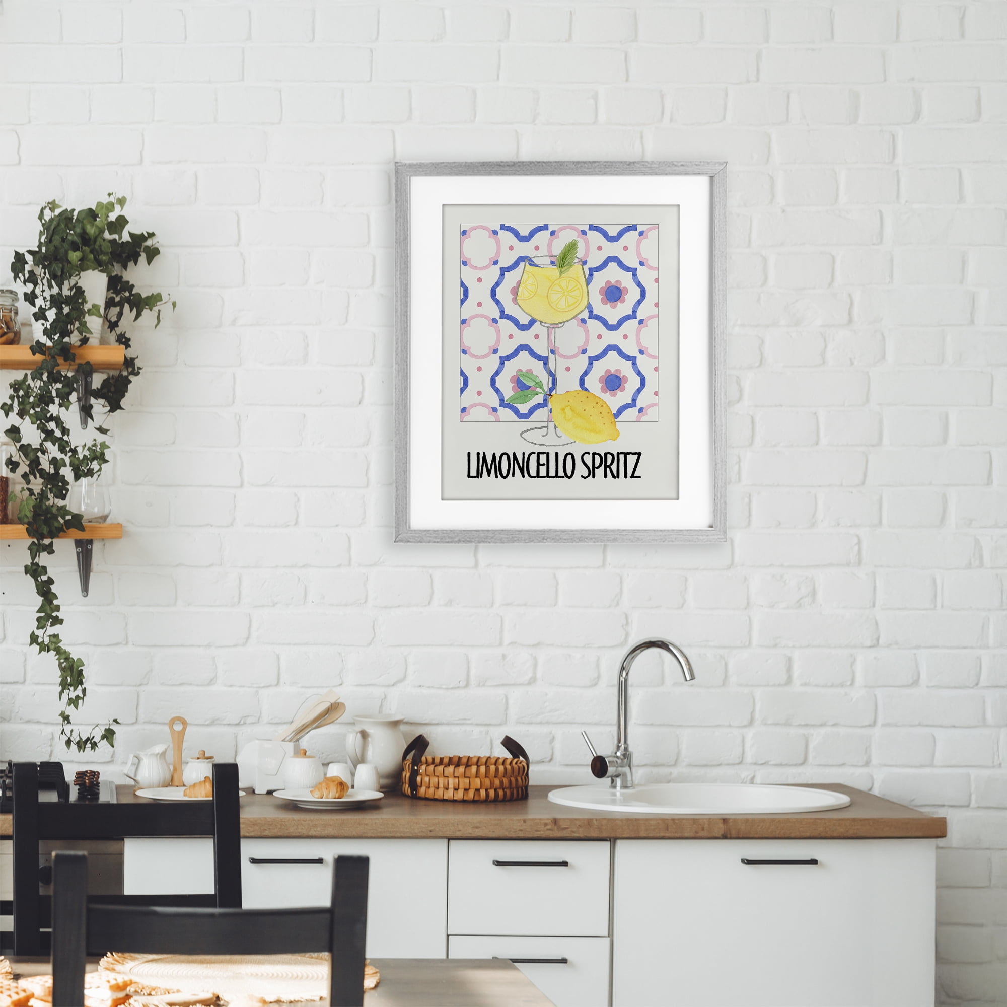 Stupell Industries Italy Spritz on My Mind Gray Framed Print Under Glass, design by Nina Jacobs
