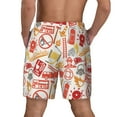 thumbnail image 4 of Balery Firefighter Icons Mens Swim Trunks Swim Shorts for Men Quick Dry Inseam Beach Shorts with Compression Liner Pocket-Small, 4 of 9
