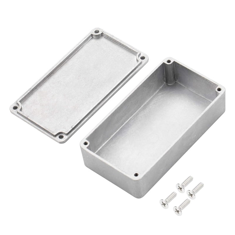 3PCS 125B/1590N1 Aluminum Guitar Effect Pedal Enclosure Metal Stomp Box Enclosure Unfinished 122x66x39.5mm with Rubber