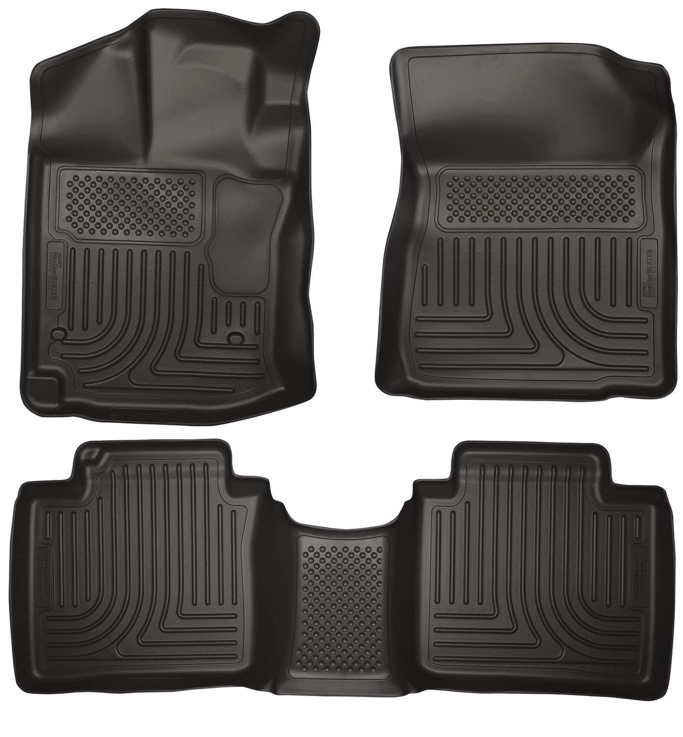 Husky Liners Front & 2nd Seat Floor Liners (Footwell Coverage) Fits 12
