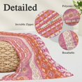 thumbnail image 2 of Pink Orange Boho Pillow Covers, Linen Long Throw Pillow Case, Vintage Ethnic Tribe Abstract Art Holiday Pillow Protector Decorative Cushion Cover for Living Room/Bedroom 12" x 20", 2 of 8