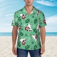 thumbnail image 4 of Balery Christmas French Bulldog Print Men's Hawaiian Shirts Short Sleeve Beach Shirt Relaxed Fit Vacation Button Down Shirts-X-Large, 4 of 9