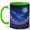 Green, variant on Full Moon Meadow 11oz Ceramic Mug, Starry Night Landscape Art