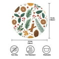 thumbnail image 3 of 15.4" Round Placemat Set of 1 Polyester Fabric Place Mats Non-Slip Dining Kitchen Table Mats for Kitchen Party Decor Christmas Spices and Holly Leaves, 3 of 5