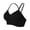 Black, variant on Seamless Wireless Bra Adjustable Strap Soft Stretch Fabric Comfort Fit V Neck Non Padded Everyday Wear Support Pink 34
