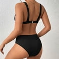 thumbnail image 6 of Sngxgn Women Swimsuit Bikini Set High Waisted Drawstring Two Piece Bathing Suit(Black,S), 6 of 9