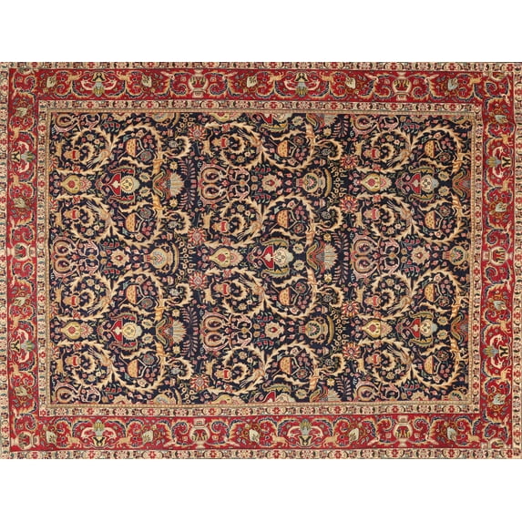 Ahgly Company Machine Washable Indoor Rectangle Traditional Sand Brown Area Rugs, 7' x 10'