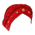 thumbnail image 1 of Sonducket 4 piezas Envoltura para la cabeza Estilos bohemios Cómodos colores surtidos Sombrero de pirata Atractivo suministros de abalorios Diademas para Accesorio para el cabello Rojo Sonducket AP008789-10B, 1 of 5