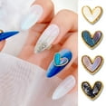 thumbnail image 1 of zhaomeidaxi 10Pcs/Set Luxury 3D Crooked Peach Nail Drill Rhinestones Love Heart Peach Rhinestones for Nails Art 3D Decoration Manicure DIY Decoration, 1 of 7